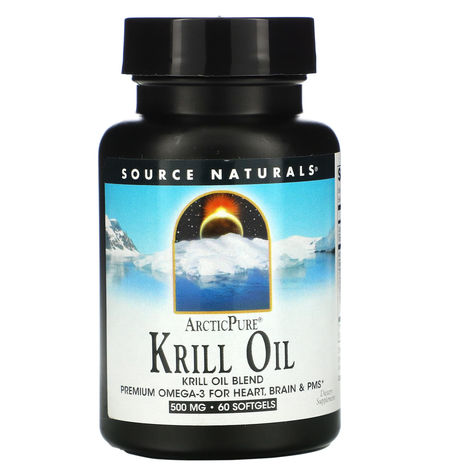 Source Naturals, Arctic Pure Krill Oil 500 mg, 60 Softgels UPC 021078021650 | Hilife Vitamins