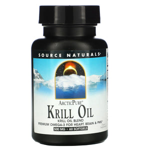 Source Naturals, Arctic Pure Krill Oil 500 mg, 60 Softgels - 021078021650 | Hilife Vitamins