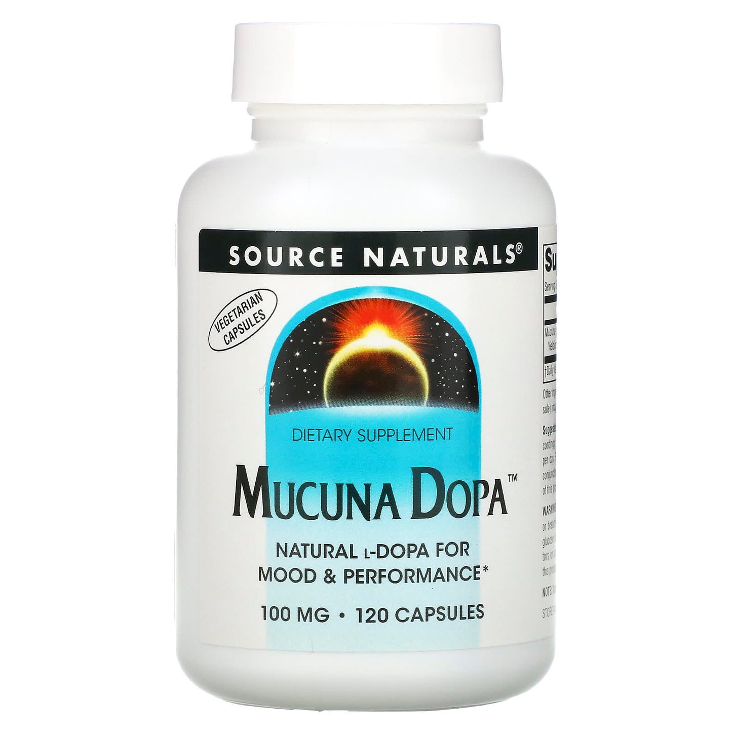Source Naturals, Mucuna Dopa 100 mg, 120 Capsules UPC 021078021926 | Hilife Vitamins