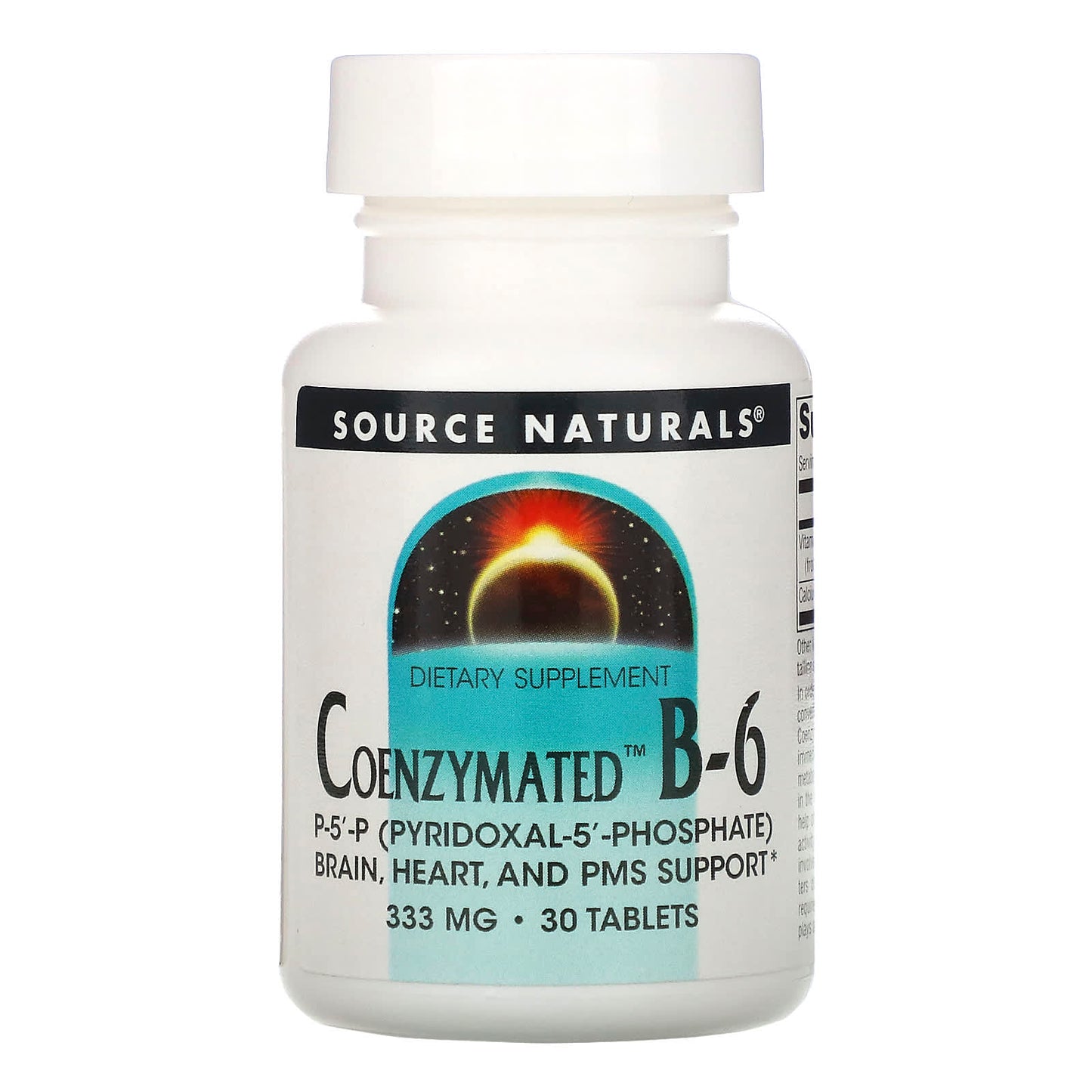Source Naturals, Coenzymated™ Vitamin B-6 333 mg, 30 Tablets UPC 021078021957 | HiLife Vitamins