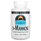 Source Naturals, D-Mannose 500 mg, 120 Capsules - 021078021995 | Hilife Vitamins