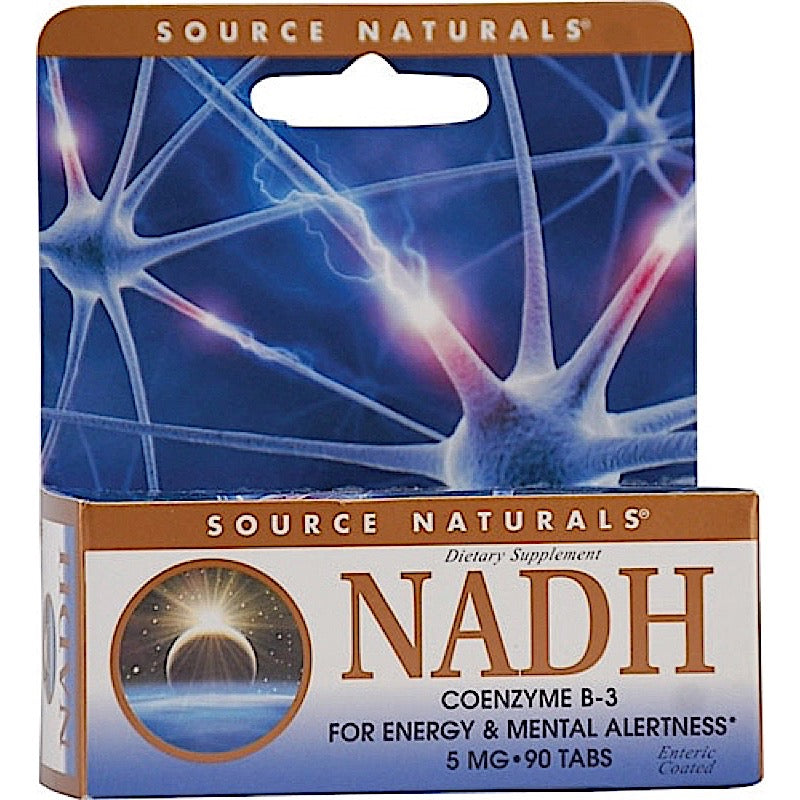 Source Naturals, Nadh 5 mg, Enteric Coated, 90 Tablets UPC 021078022008 | HiLife Vitamins