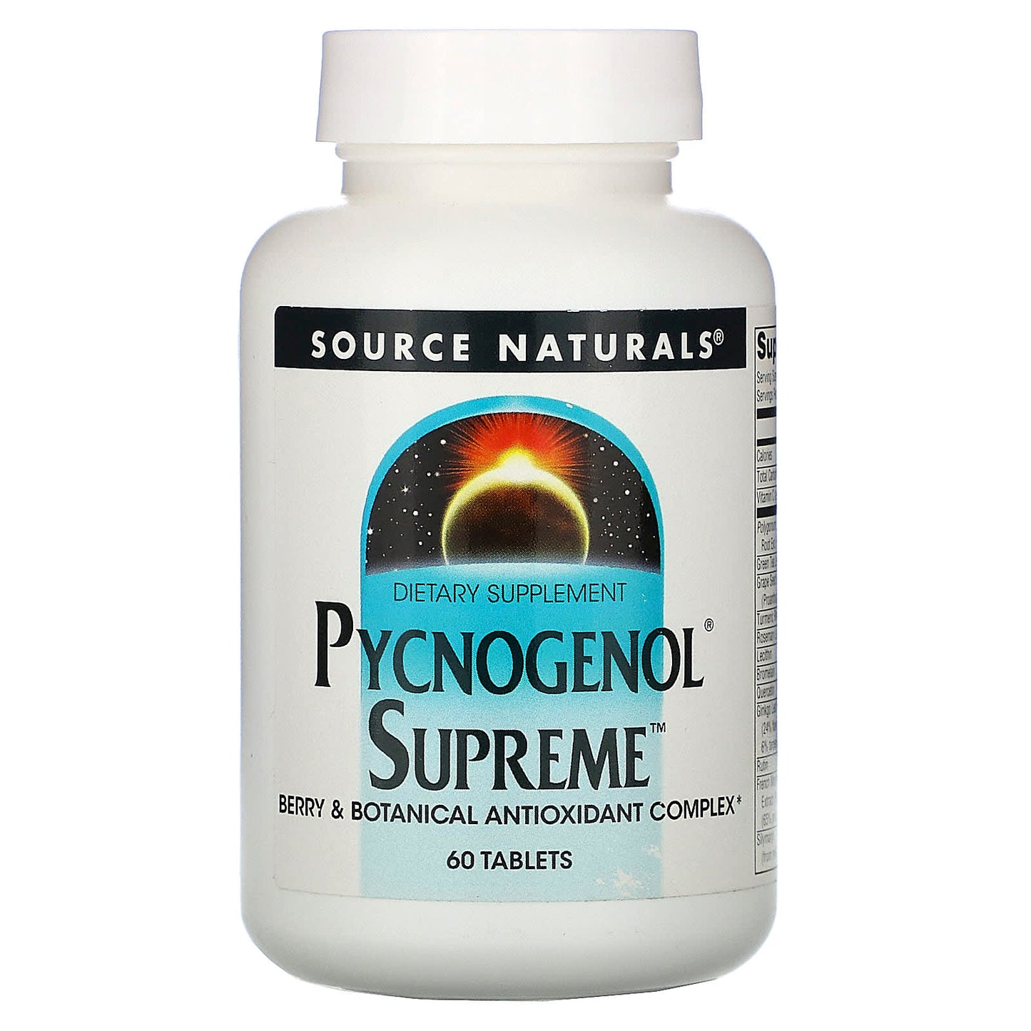 Source Naturals, Pycnogenol® Supreme™, 60 Tablets UPC 021078022206 | Hilife Vitamins