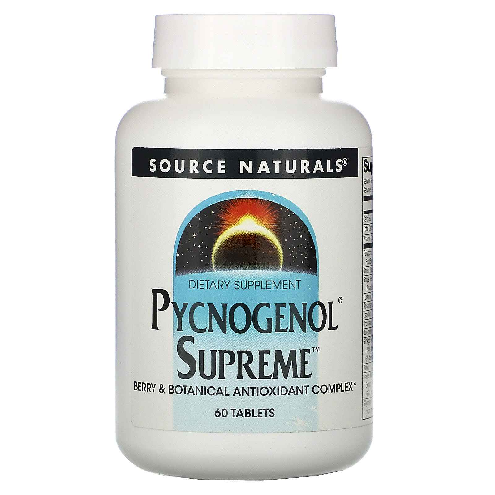 Source Naturals, Pycnogenol® Supreme™, 60 Tablets UPC 021078022206 | Hilife Vitamins