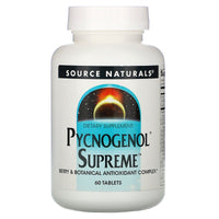 Source Naturals, Pycnogenol® Supreme™, 60 Tablets UPC 021078022206 | Hilife Vitamins