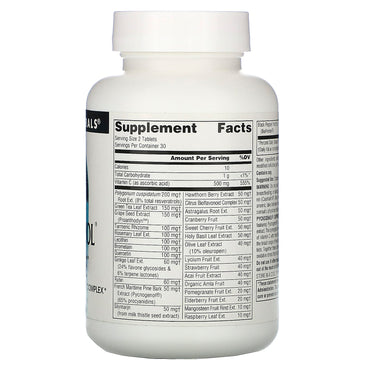 Source Naturals, Pycnogenol® Supreme™, 60 Tablets UPC 021078022206 | Hilife Vitamins