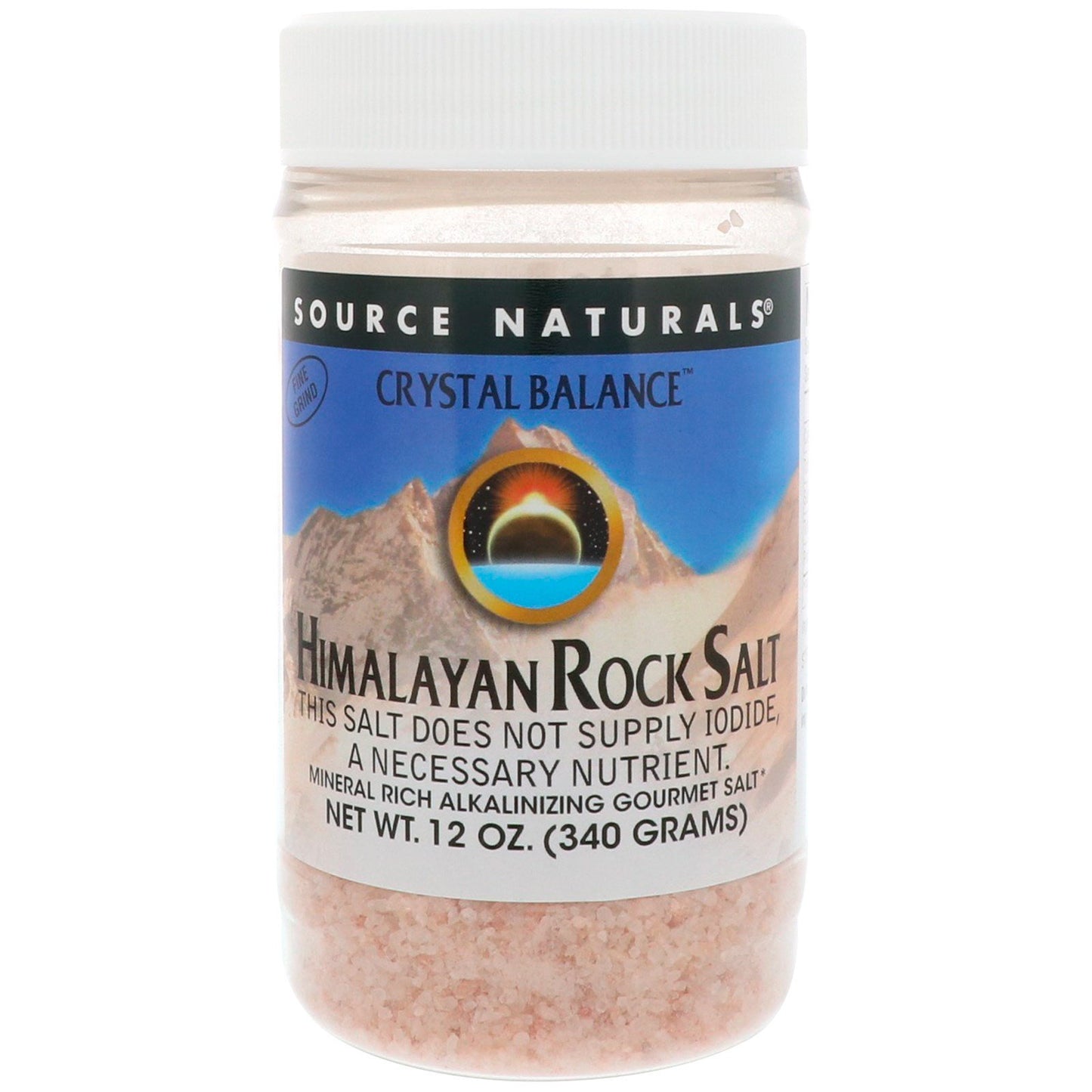 Source Naturals, Crystal Balance Himalayan Rock Salt Fine Grind Refill, 12 Oz - 021078022442 | Hilife Vitamins