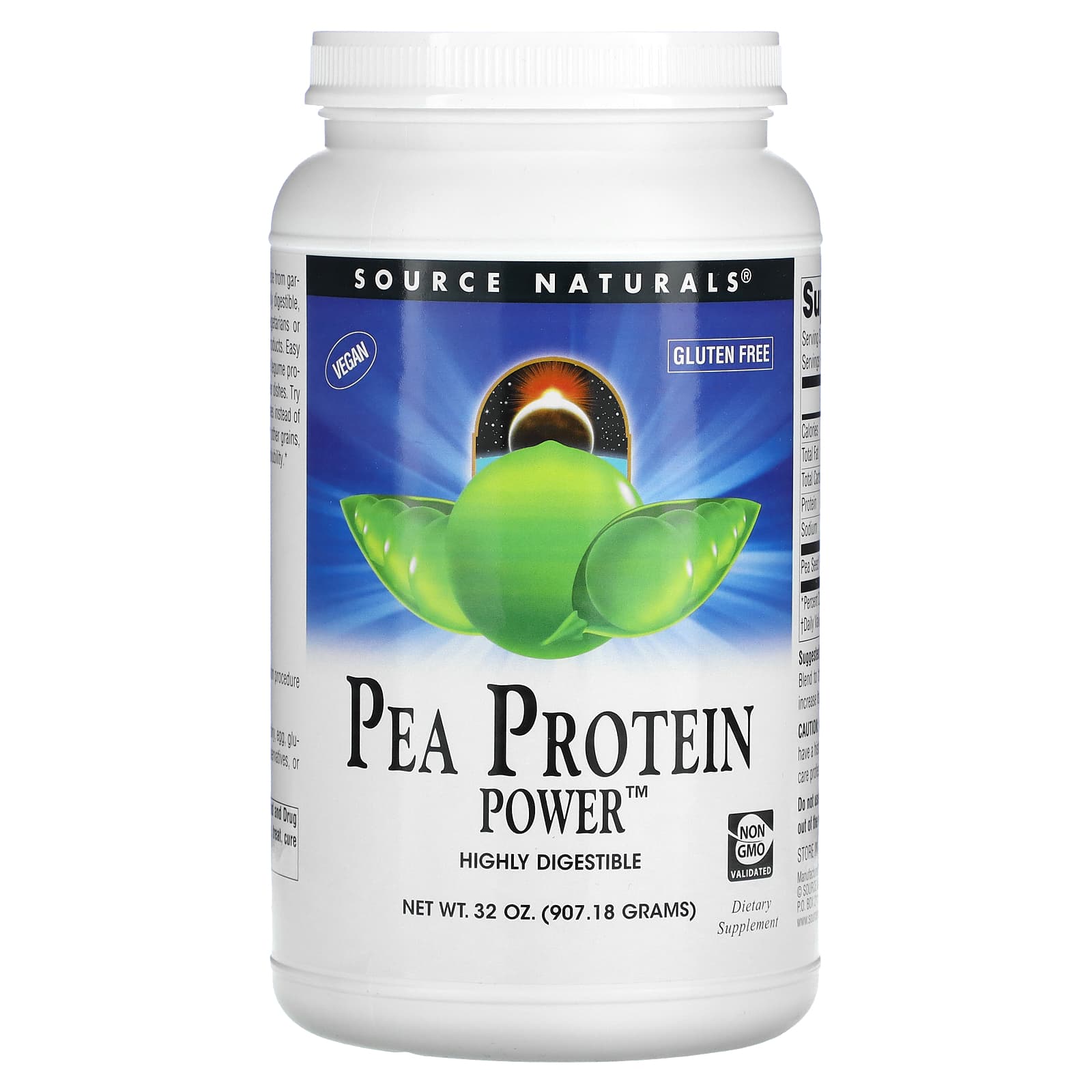Source Naturals, Pea Protein Power™, 32 Oz pwdr UPC 021078022787 | HiLife Vitamins