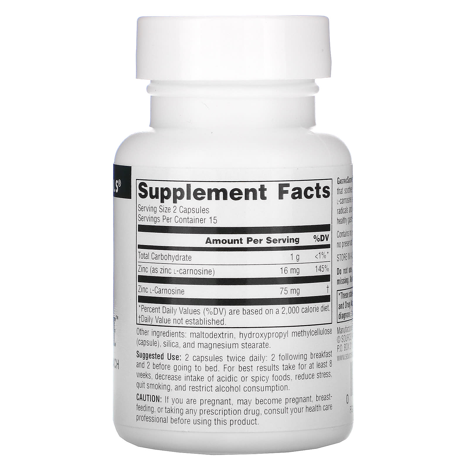 Source Naturals, GastricSoothe™, 30 Capsules UPC 021078022954 | Hilife Vitamins