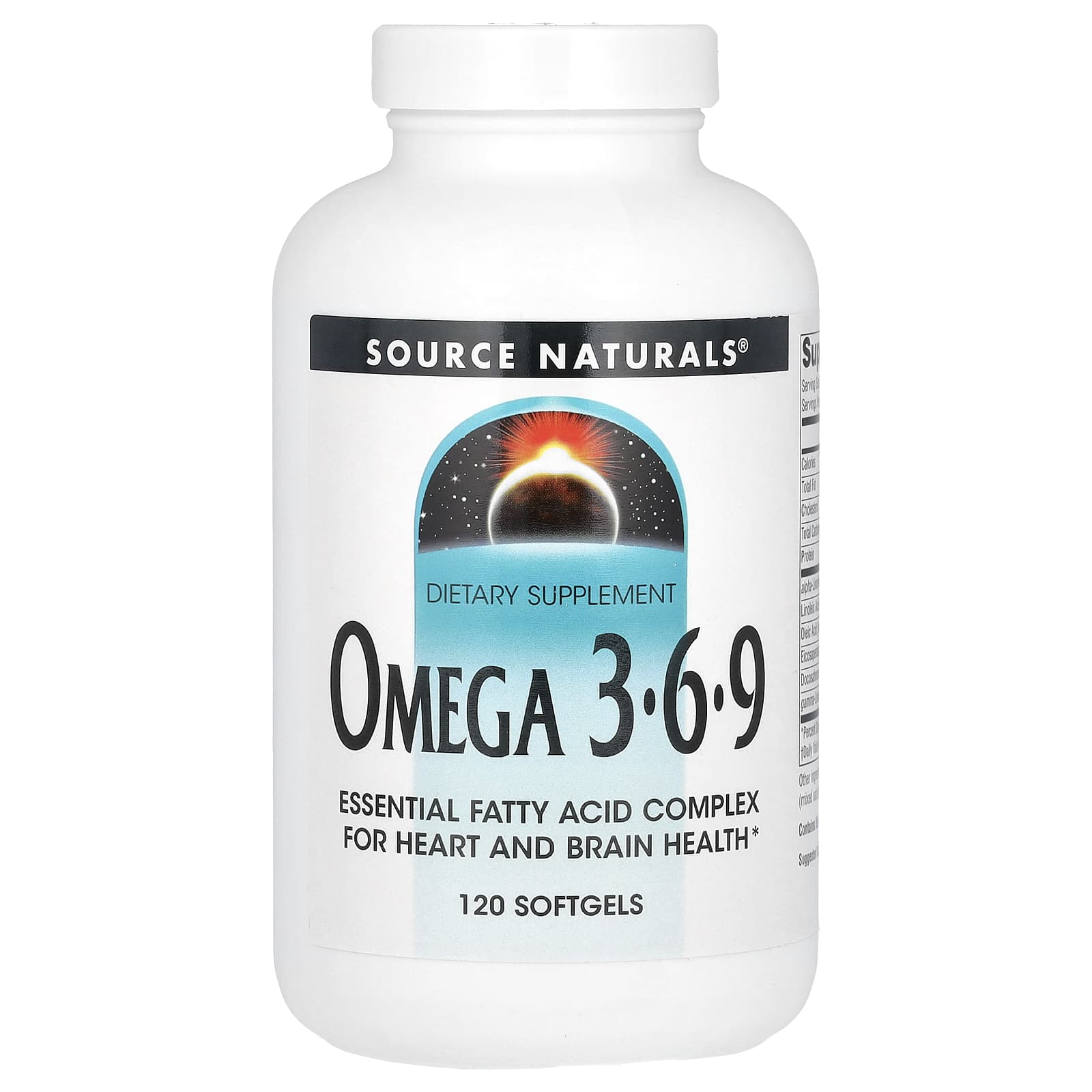 Source Naturals, Omega 3-6-9, 120 Softgels UPC 021078023180 | Hilife Vitamins