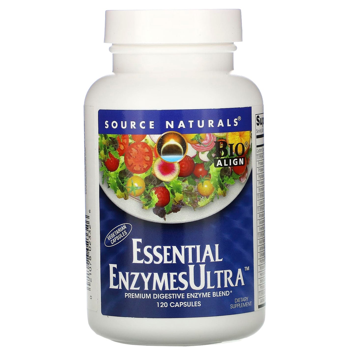 Source Naturals, Essential Enzymesultra, 120 Capsules UPC 021078023326 | Hilife Vitamins