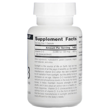 Source Naturals, Vitamin D-3 5000 IU, 120 Capsules UPC 021078023371 | HiLife Vitamins