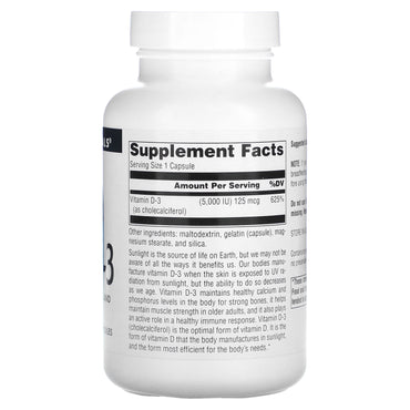 Source Naturals, Vitamin D-3 5000 IU, 240 Capsules UPC 021078023388 | HiLife Vitamins