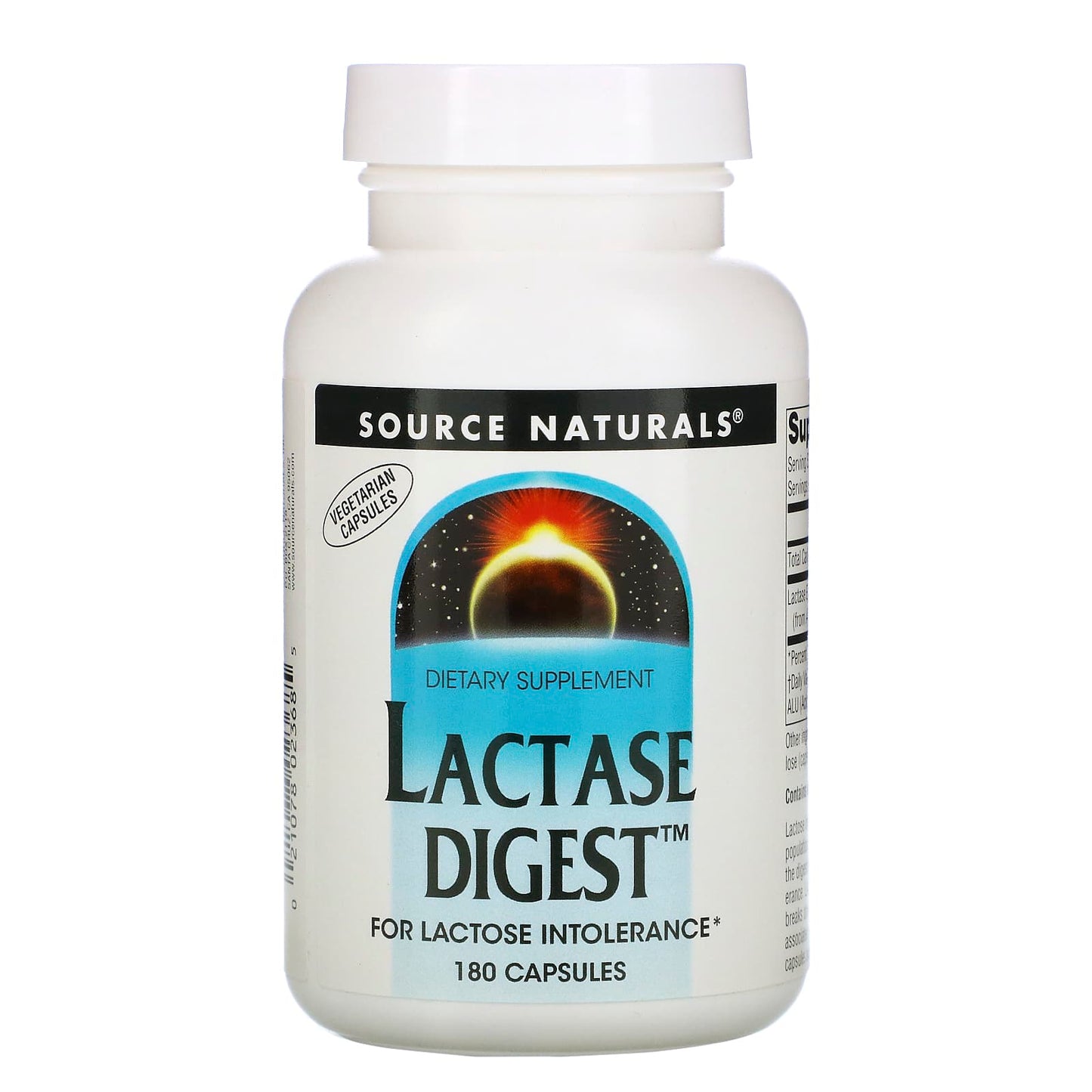 Source Naturals, Lactase Digest 30 mg, 180 Capsules UPC 021078023685 | Hilife Vitamins