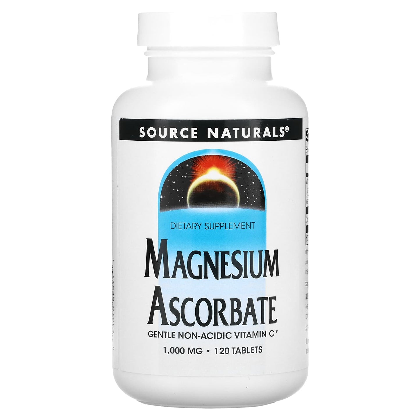 Source Naturals, Magnesium Ascorbate 1000 mg, 120 Tablets UPC 021078023999 | Hilife Vitamins