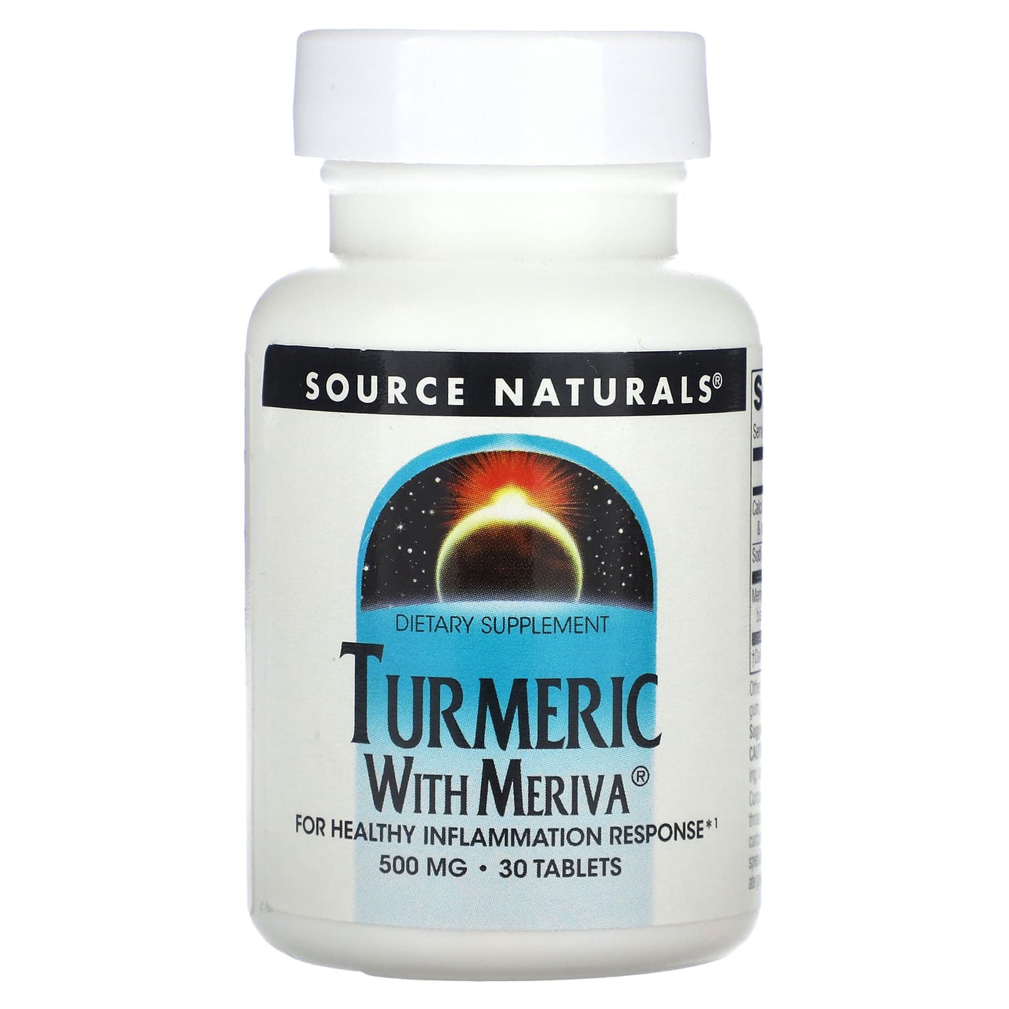 Source Naturals, Turmeric with Meriva® 500 mg, 30 Tablets UPC 021078024194 | HiLife Vitamins