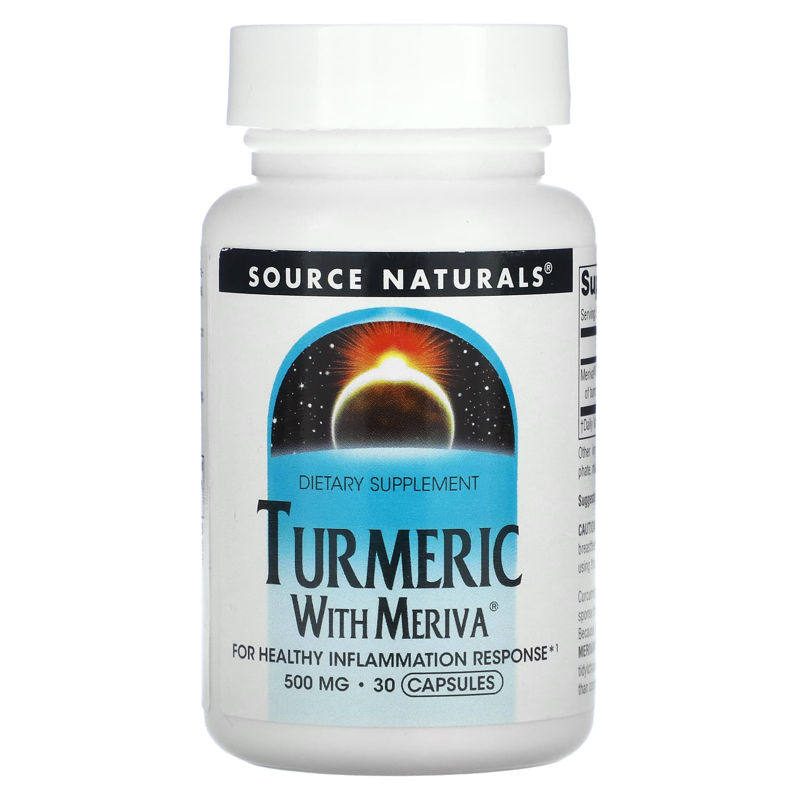 Source Naturals, Turmeric with Meriva® 500 mg, 30 Capsules UPC 021078024224 | HiLife Vitamins