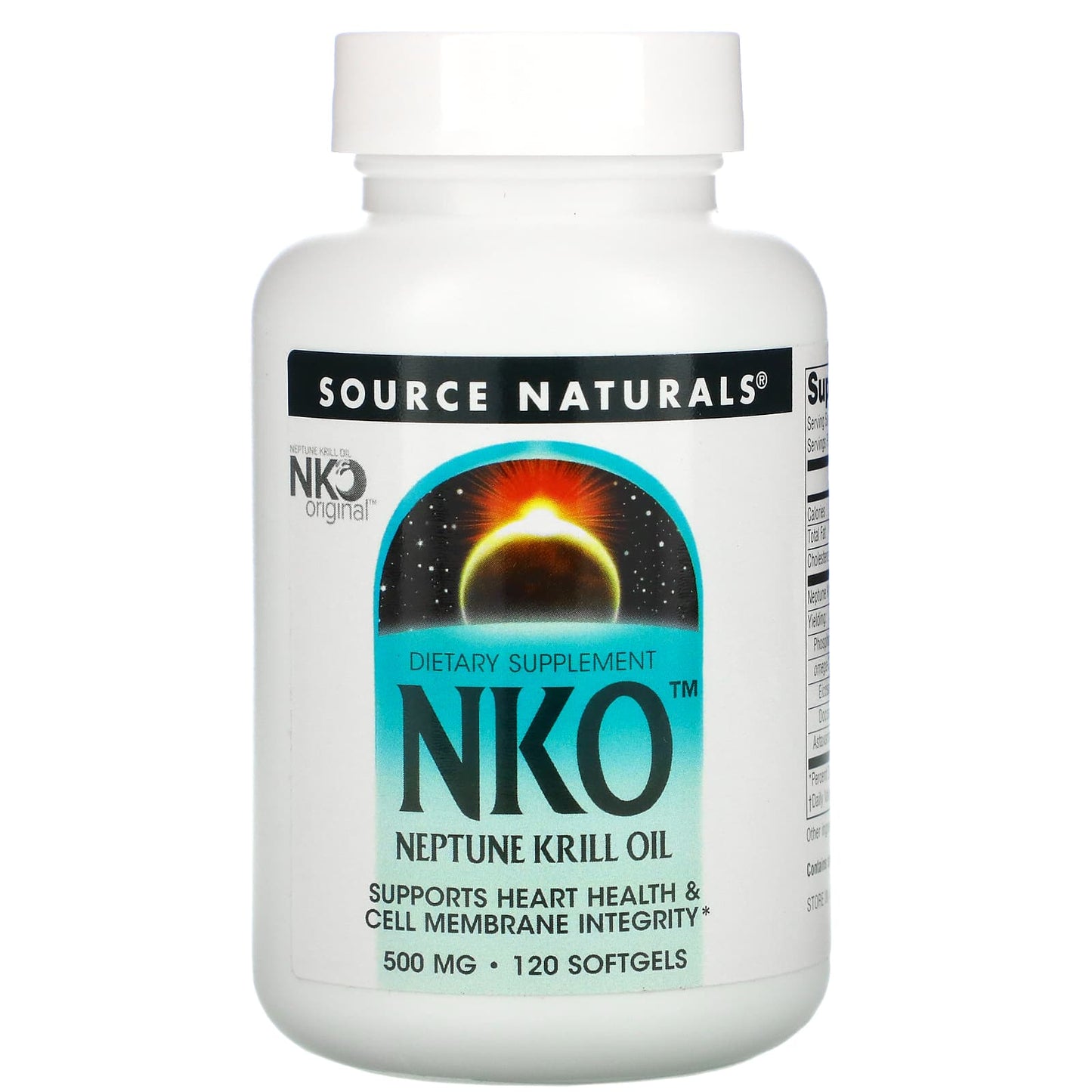 Source Naturals, Nko Neptune Krill Oil 500 mg, 120 Softgels - 021078024262 | Hilife Vitamins