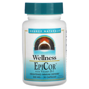 Source Naturals, Wellness EpiCor® with Vitamin D-3 500 mg, 30 Capsules - 021078024323 | Hilife Vitamins