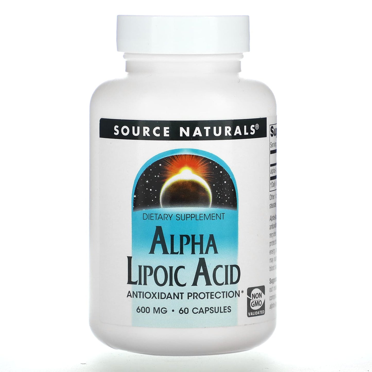 Source Naturals, Alpha Lipoic Acid 600 mg, 60 Capsules UPC 021078024385 | HiLife Vitamins