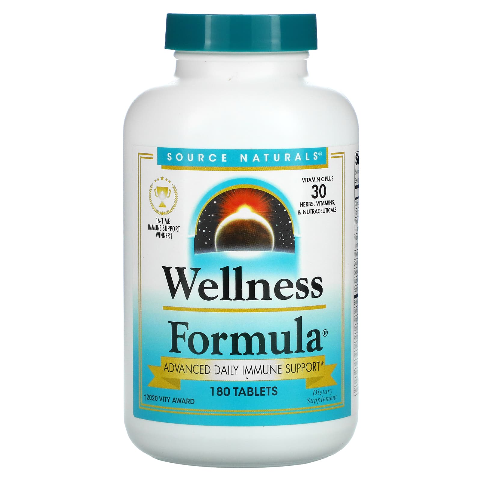 Source Naturals, Wellness Formula, Non Echinacea, 180 Tablets UPC 021078024408 | Hilife Vitamins