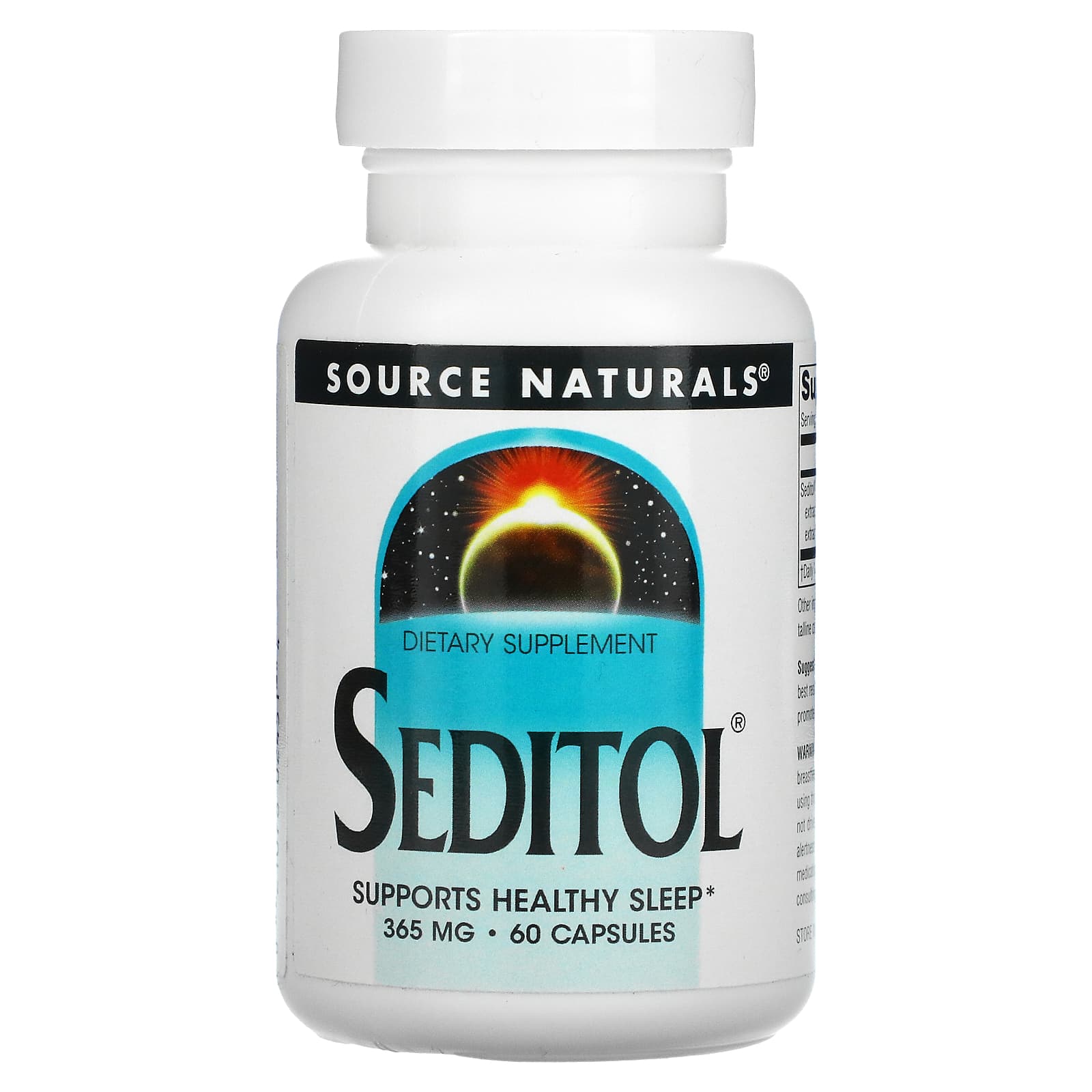 Source Naturals, Seditol 365 mg, 60 Capsules UPC 021078024514 | Hilife Vitamins