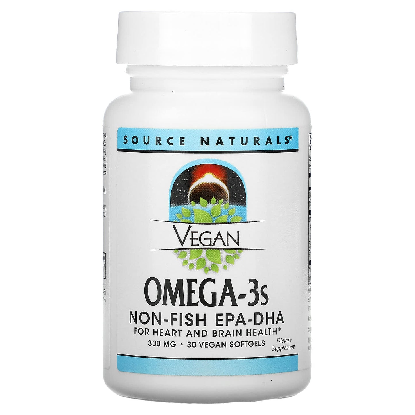 Source Naturals, Vegan Omega-3s EPA-DHA 300 mg, 30 Softgels Vegi Vegan Softgels UPC 021078024583 | Hilife Vitamins