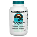 Source Naturals, Magtein, 180 Capsules UPC 021078024866 | Hilife Vitamins