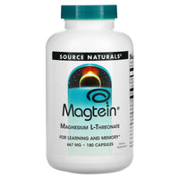 Source Naturals, Magtein, 180 Capsules UPC 021078024866 | Hilife Vitamins