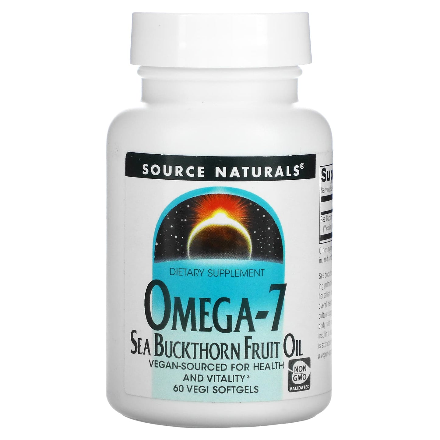 Source Naturals, Omega-7 Sea Buckthorn Fruit Oil, 60 oil UPC 021078025542 | Hilife Vitamins