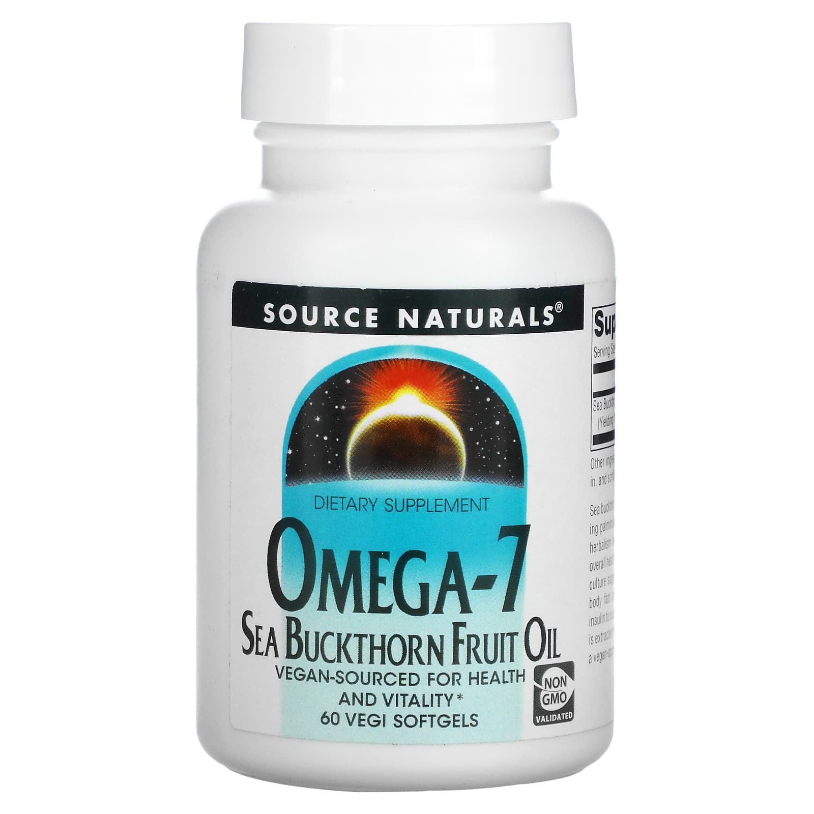 Source Naturals, Omega-7 Sea Buckthorn Fruit Oil, 60 oil UPC 021078025542 | Hilife Vitamins