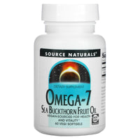 Source Naturals, Omega-7 Sea Buckthorn Fruit Oil, 60 oil UPC 021078025542 | Hilife Vitamins