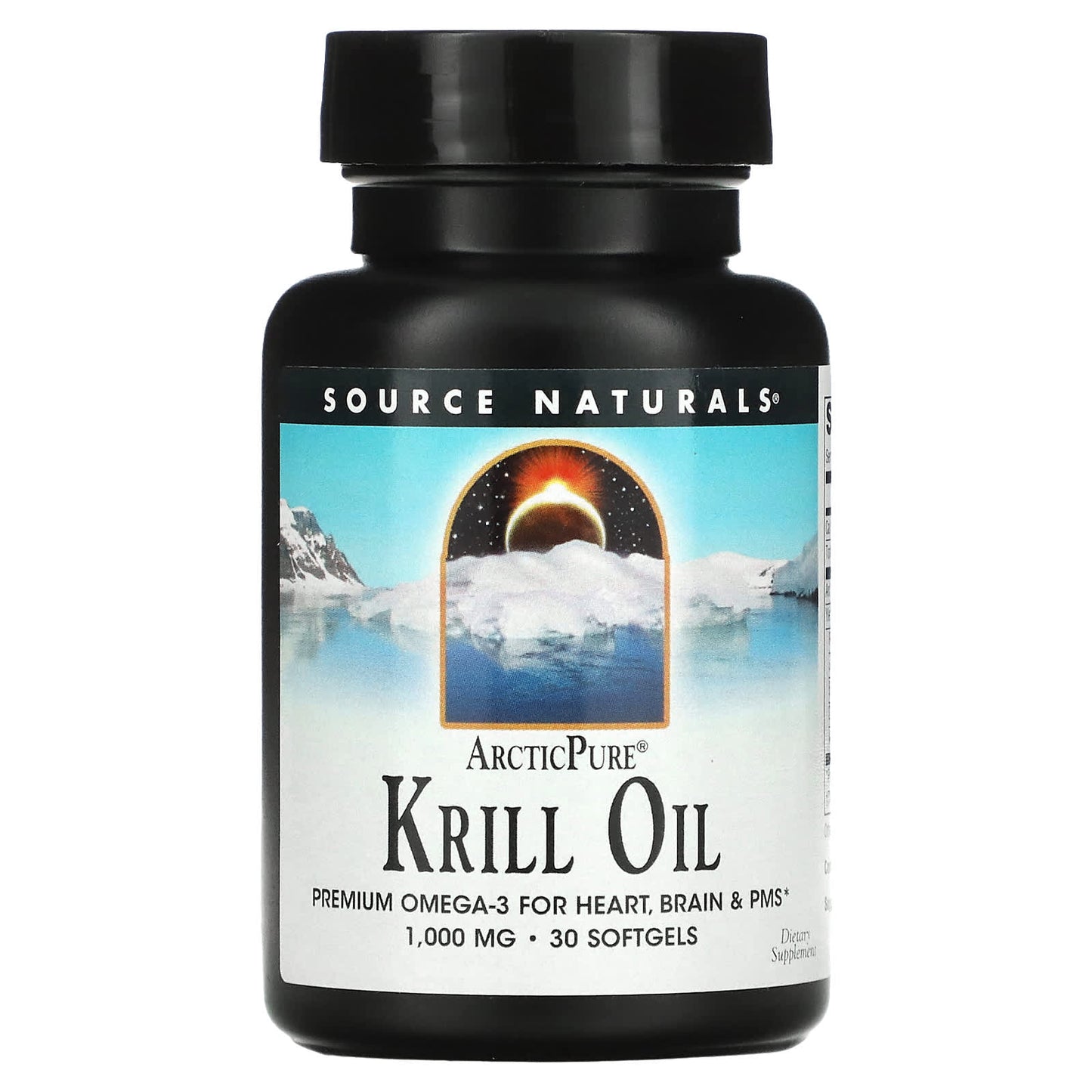 Source Naturals, Arctic Pure® Krill Oil 1000 mg, 30 Softgels UPC 021078025573 | Hilife Vitamins