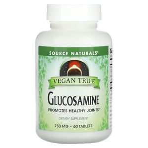 Source Naturals, Vegan True® Glucosamine 750 mg, 60 Tablets - 021078025702 | Hilife Vitamins