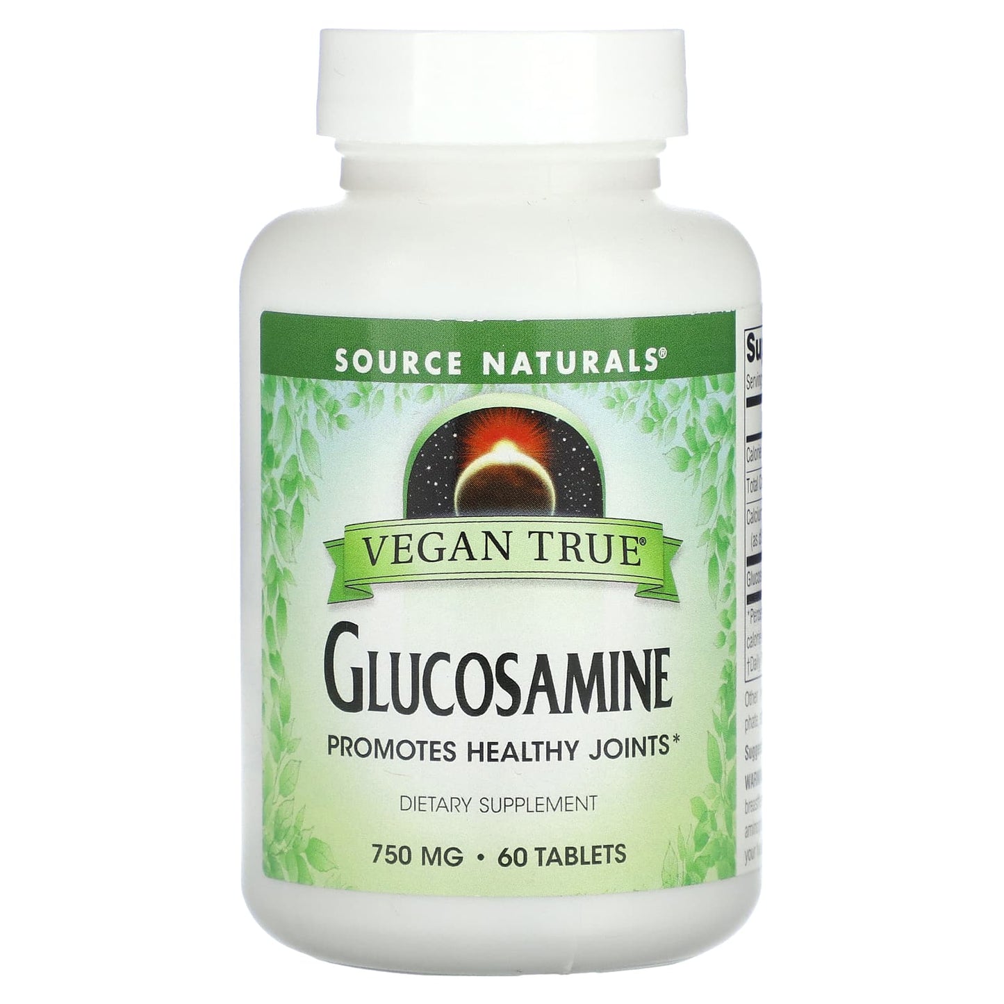 Source Naturals, Vegan True® Glucosamine 750 mg, 60 Tablets UPC 021078025702 | Hilife Vitamins