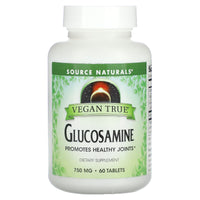 Source Naturals, Vegan True® Glucosamine 750 mg, 60 Tablets UPC 021078025702 | Hilife Vitamins