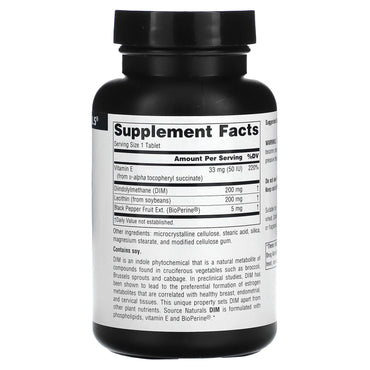 Source Naturals, DIM 200 mg, 60 Tablets UPC 021078025894 | HiLife Vitamins