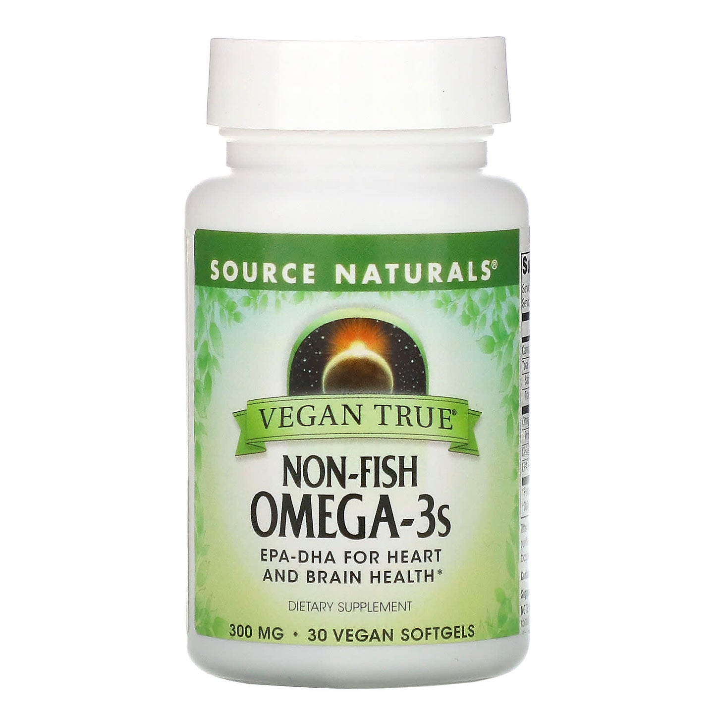 Source Naturals, Vegan True® Non-Fish Omega-3s 300 mg, 30 Softgels UPC 021078025917 | Hilife Vitamins