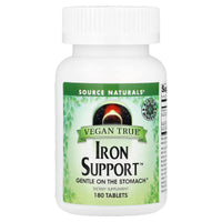 Source Naturals, Vegan True® Iron Support™, 180 Tablets UPC 021078025924 | Hilife Vitamins