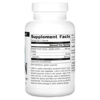 Source Naturals, Lutein 20 mg, 120 Capsules UPC 021078026013 | Hilife Vitamins
