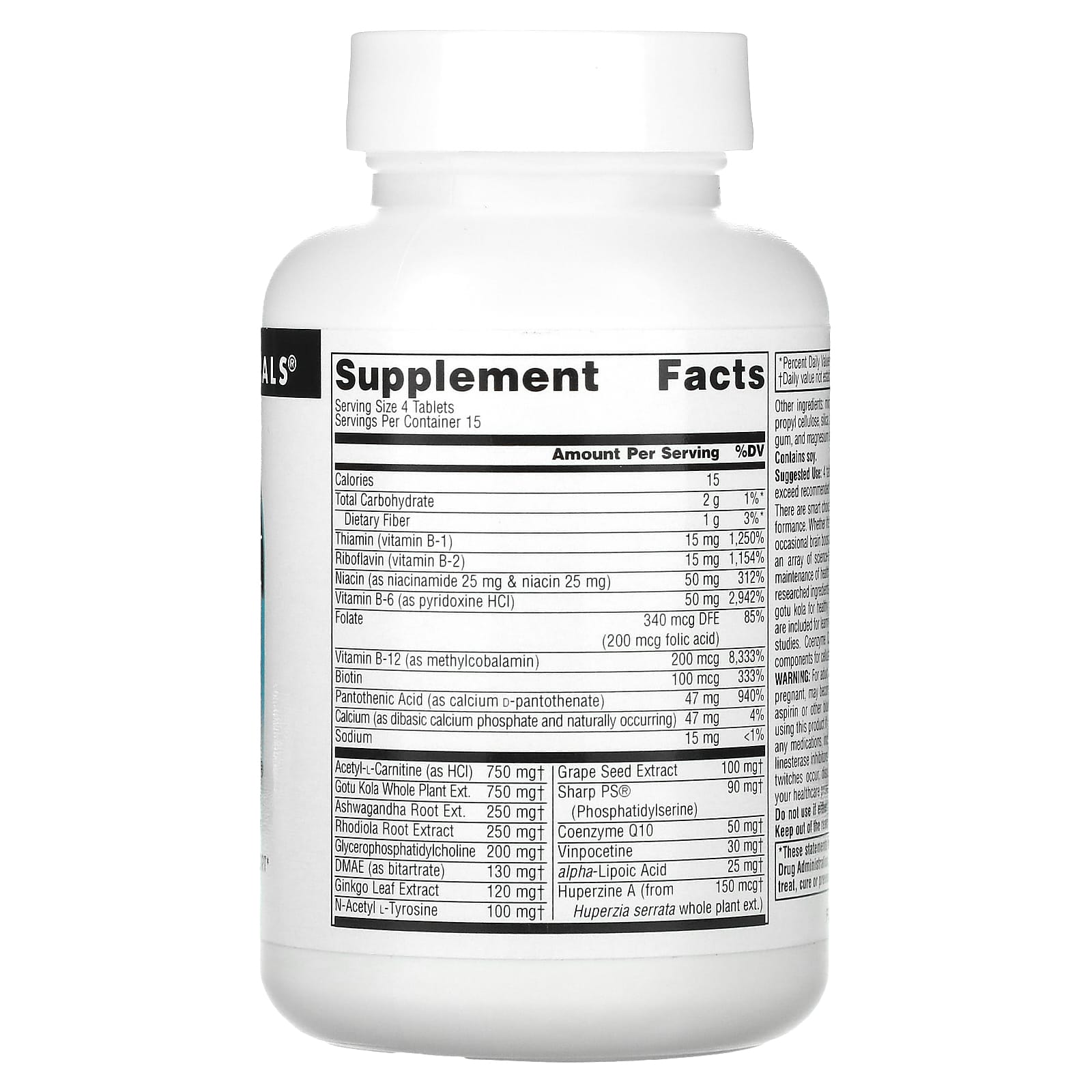 Source Naturals, Brain Charge®, 60 Tablets UPC 021078026143 | Hilife Vitamins