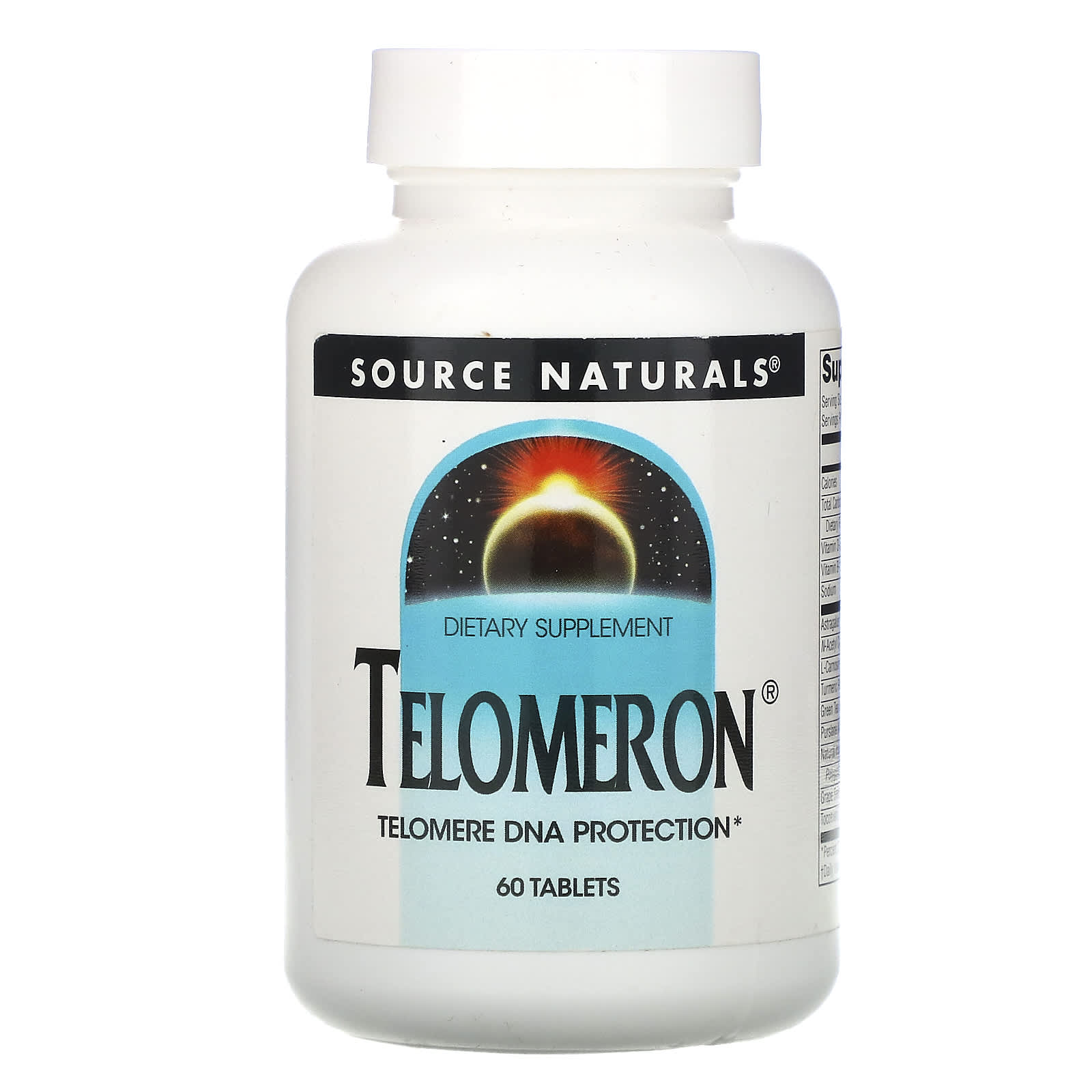 Source Naturals, Telomeron Antioxidant Formula, 60 Tablets UPC 021078026228 | HiLife Vitamins