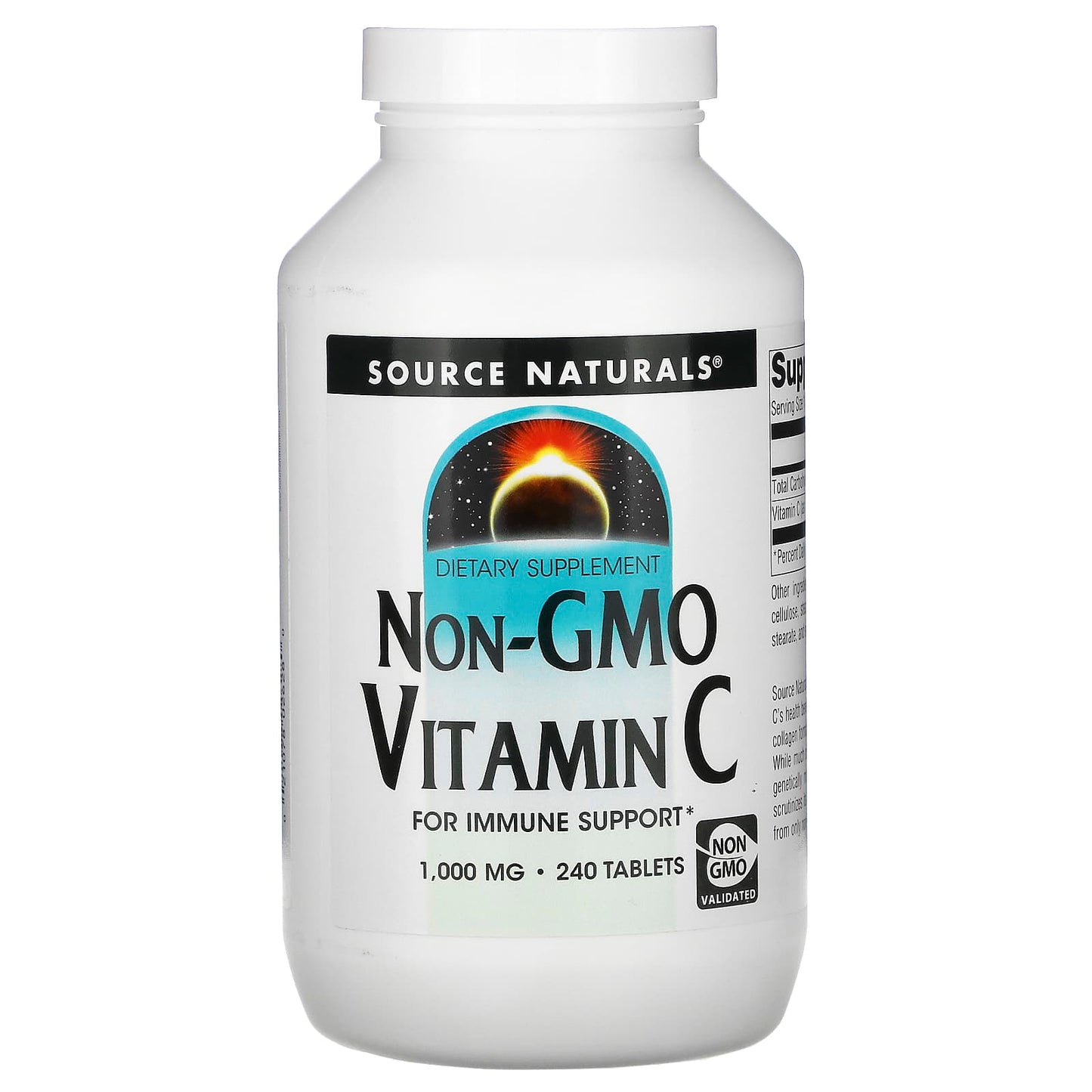Source Naturals, Non-GMO Vitamin C 1000 mg, 240 Tablets UPC 021078026280 | Hilife Vitamins