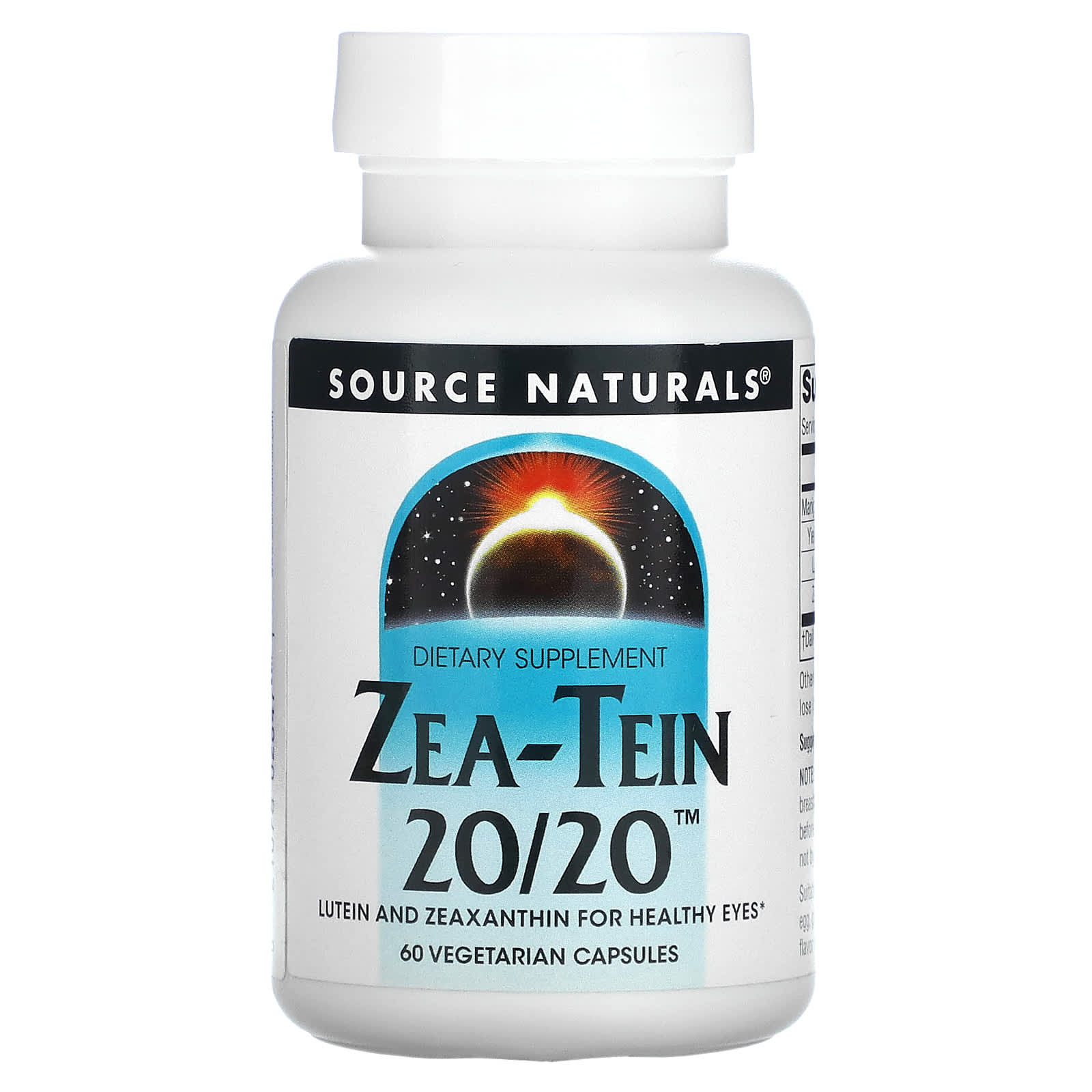 Source Naturals, Zea-Tein 20/20™, 60 Capsules UPC 021078026471 | Hilife Vitamins