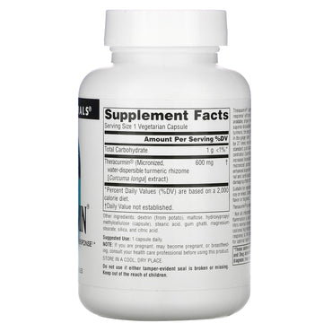 Source Naturals, Theracurmin 600 mg, 60 Capsules UPC 021078026501 | Hilife Vitamins