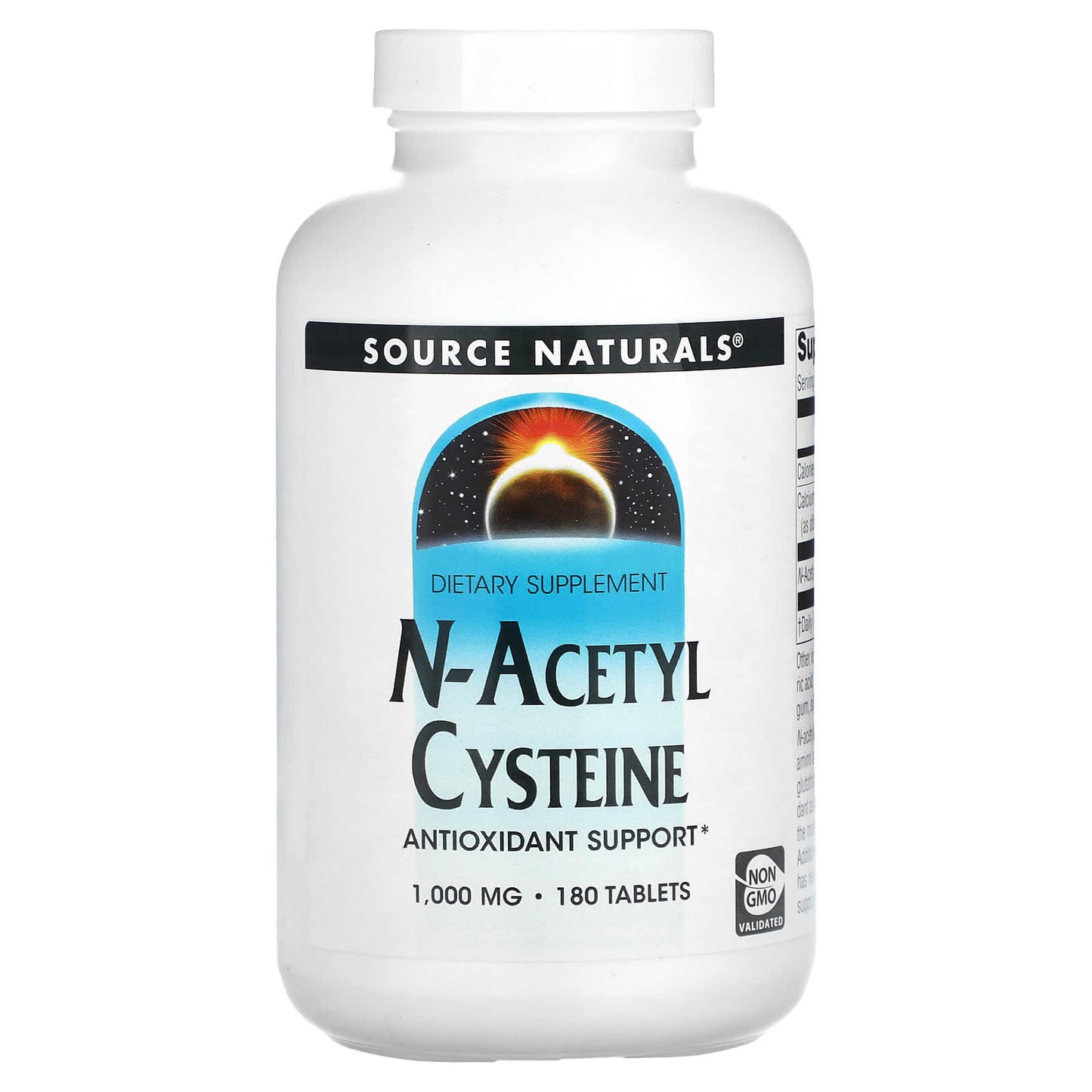 Source Naturals, N-Acetyl Cysteine 1000 mg, 180 Tablets UPC 021078026778 | HiLife Vitamins