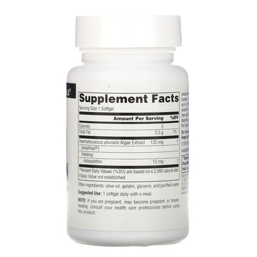 Source Naturals, Astaxanthin 12 mg, 60 Softgels UPC 021078026891 | Hilife Vitamins