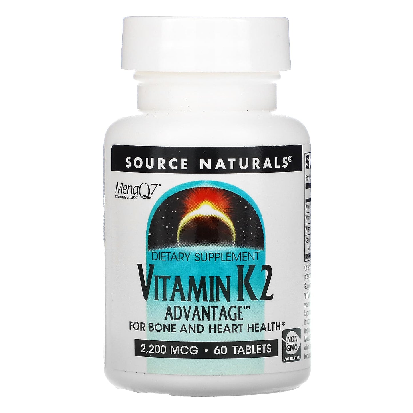 Source Naturals, Vitamin K2 Advantage 2200 mcg, 60 Tablets UPC 021078027102 | Hilife Vitamins