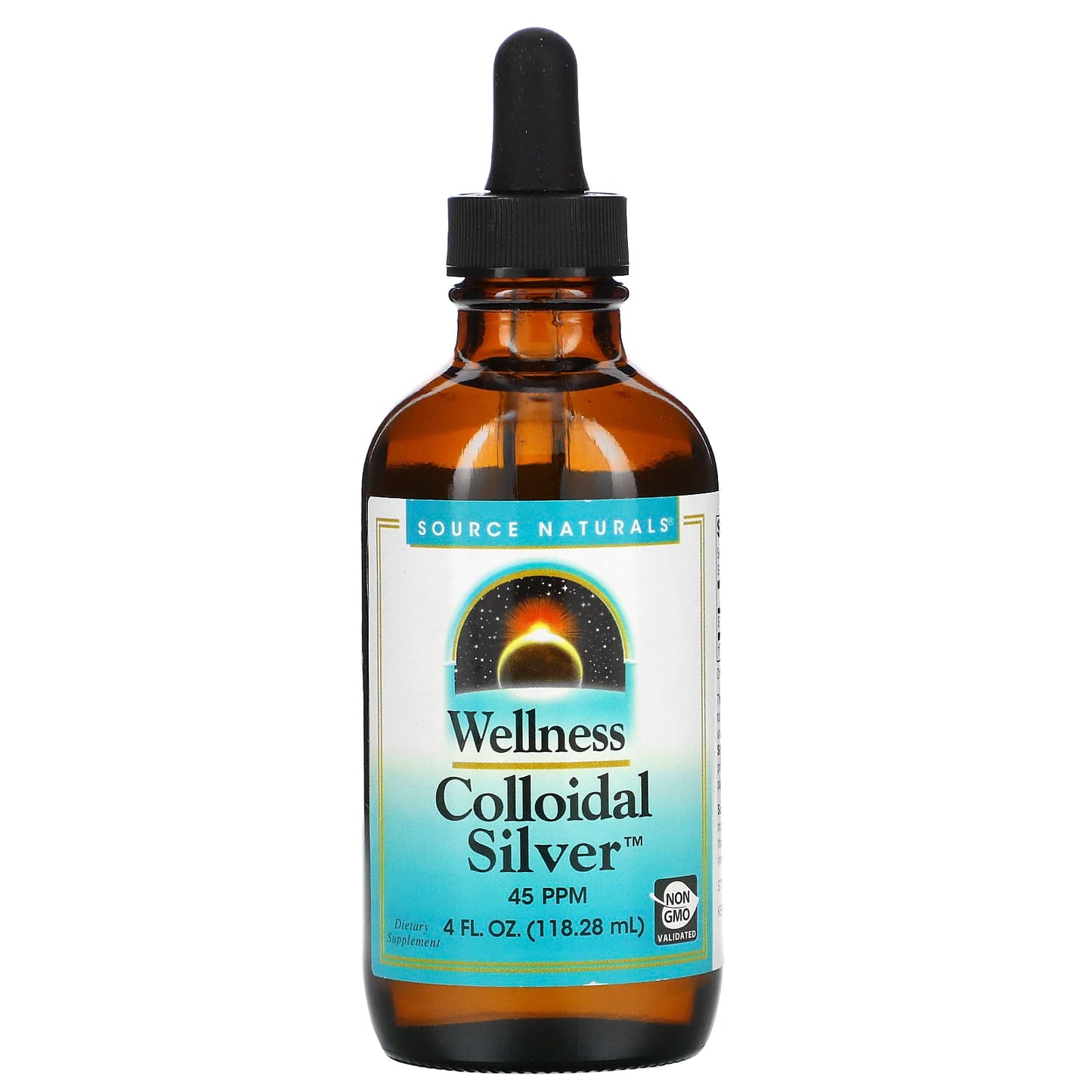 Source Naturals, Wellness Colloidal Silver™ 45 Ppm, 4 Oz Liquid UPC 021078027355 | Hilife Vitamins