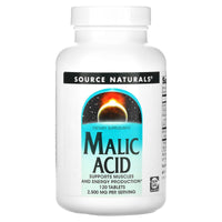 Source Naturals, Malic Acid 833 mg, 120 Tablets - 021078027805 | Hilife Vitamins